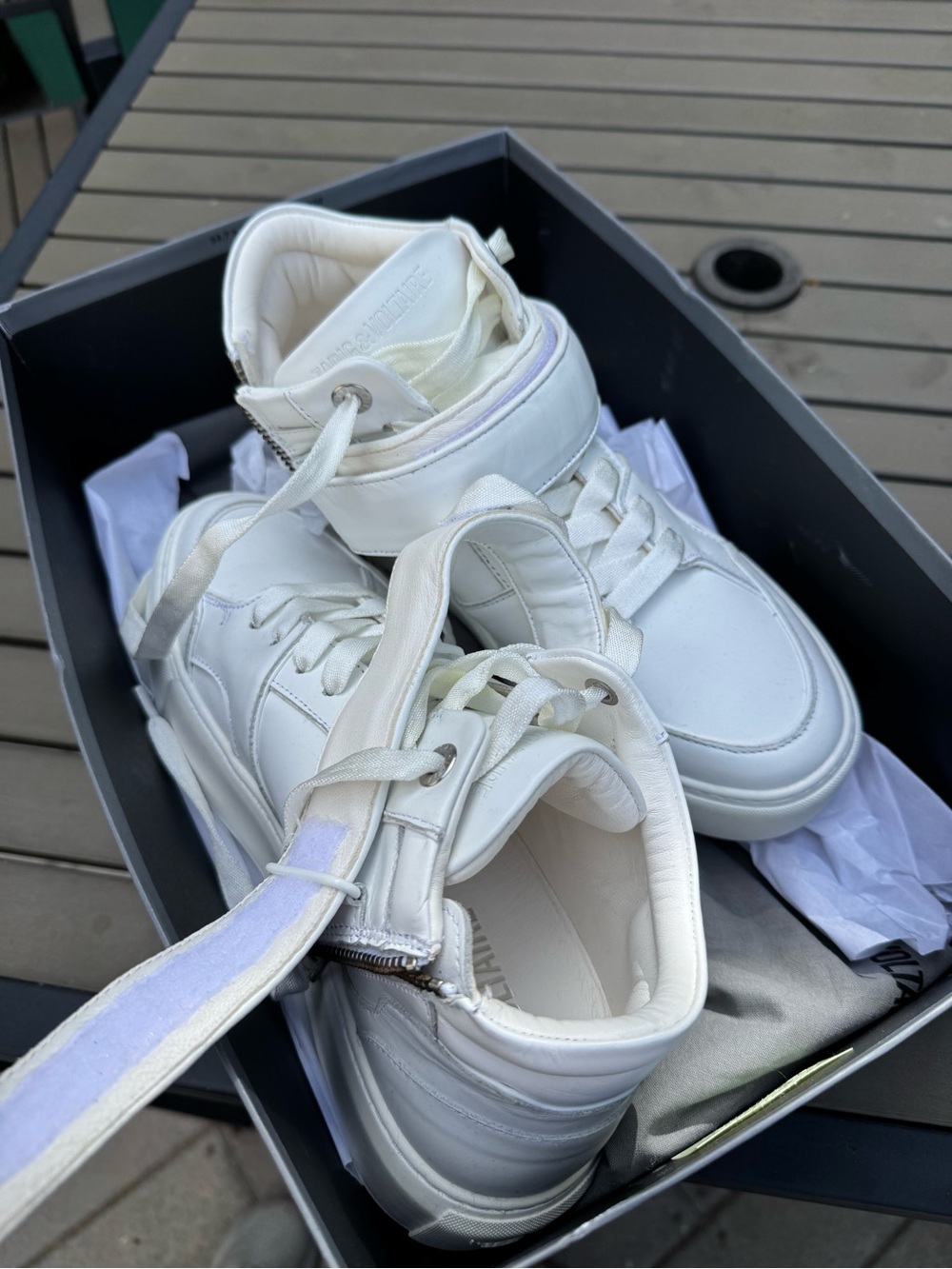 Zadig & Voltaire Mid Flash Chunky Smooth Sneakers - Never Worn! Retail at $450